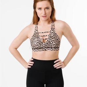 Leopard Grid Bra